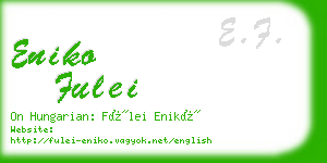 eniko fulei business card